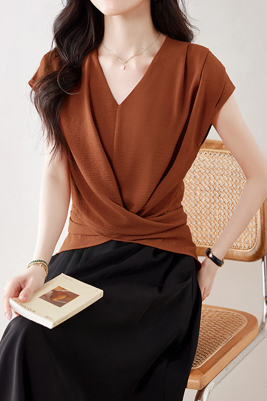 Fashion Batwing Sleeve Waist-cinched Shirt - liwisi