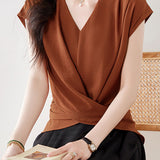Fashion Batwing Sleeve Waist-cinched Shirt - liwisi