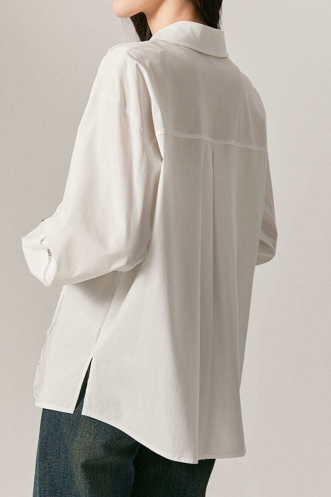 Classic Elegant Lace Trim Shirt - liwisi