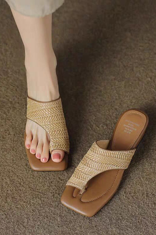 Stylish Vacation-style Block Heel Sandals - liwisi