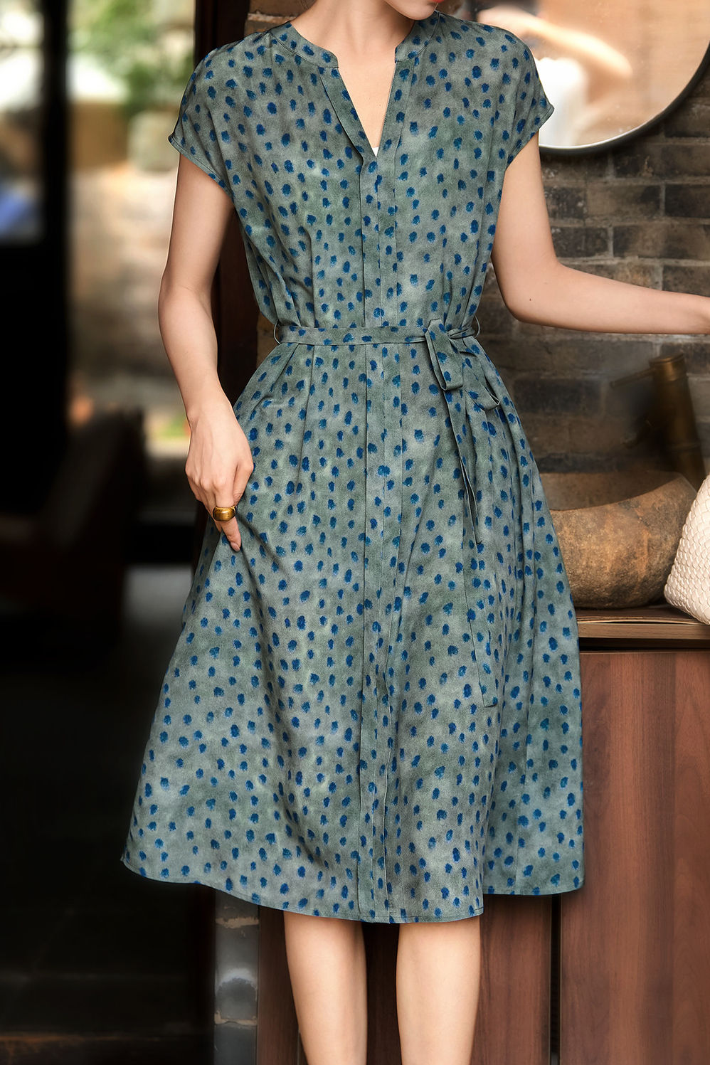 Vintage Temperament Printed Dress - liwisi