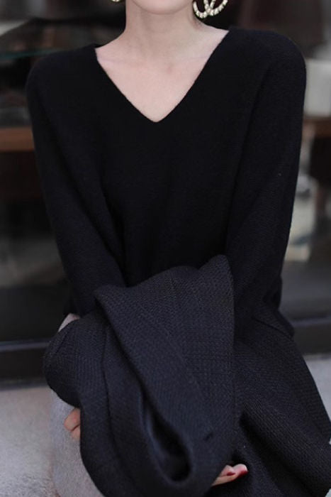 French Loose Long-Sleeve Knitwear - liwisi