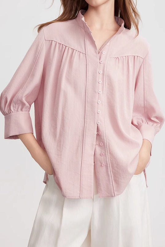 Fashion Casual Stand Collar Shirt - liwisi
