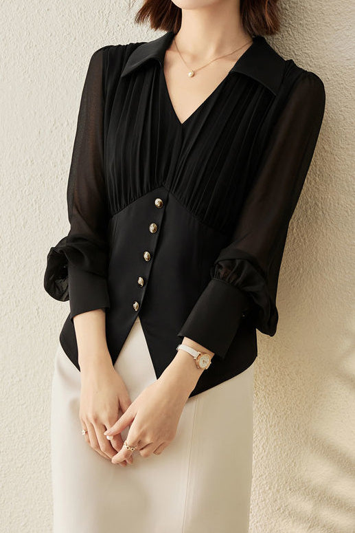 Fashion Pleated Waist Shirt - liwisi