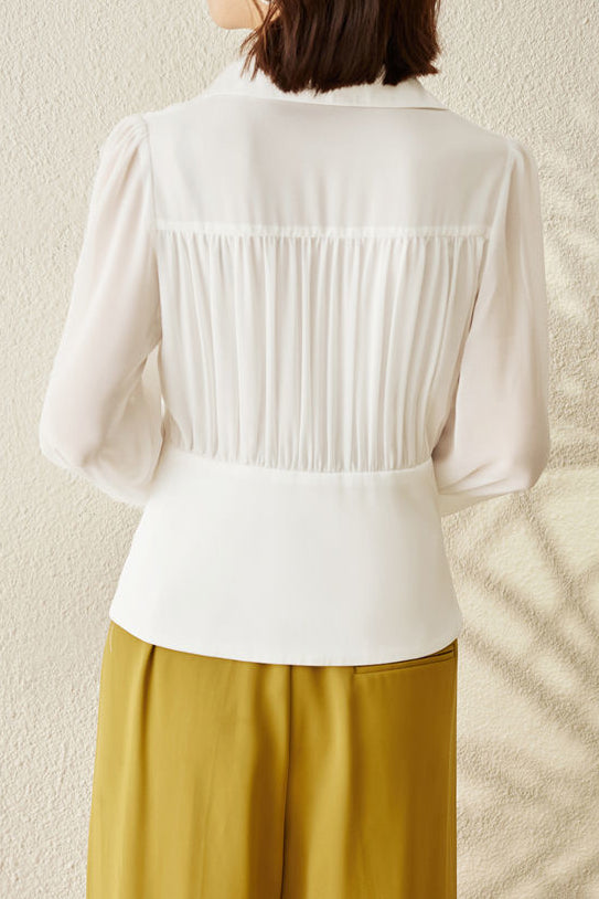 Fashion Pleated Waist Shirt - liwisi