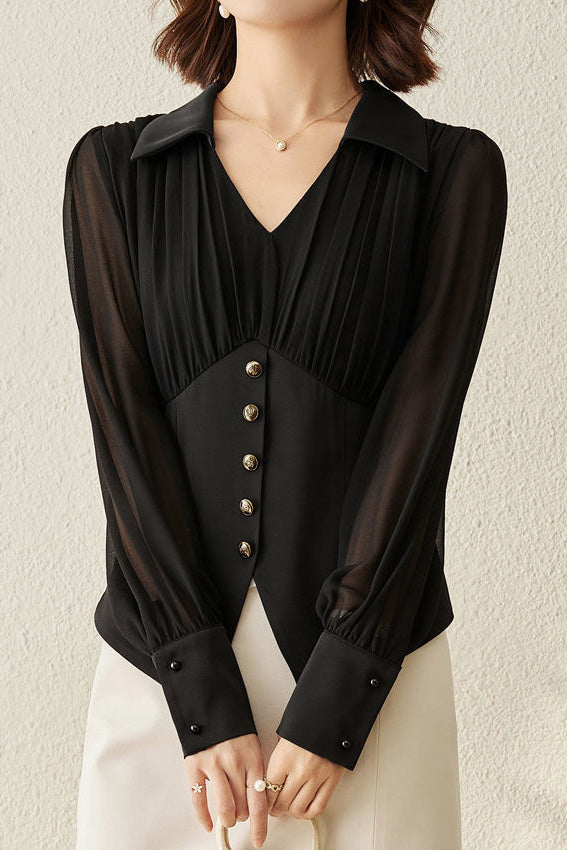 Fashion Pleated Waist Shirt - liwisi