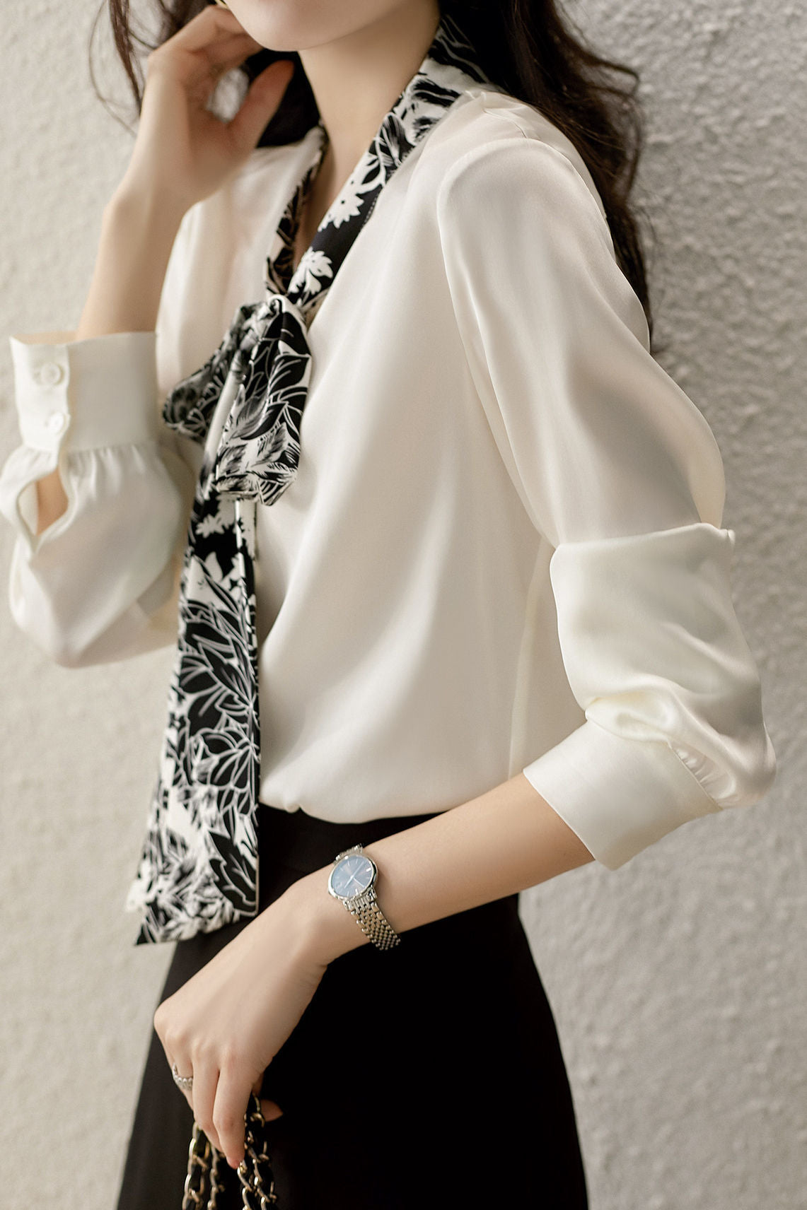 Minimalist Fashion Printed Tie Shirt - liwisi