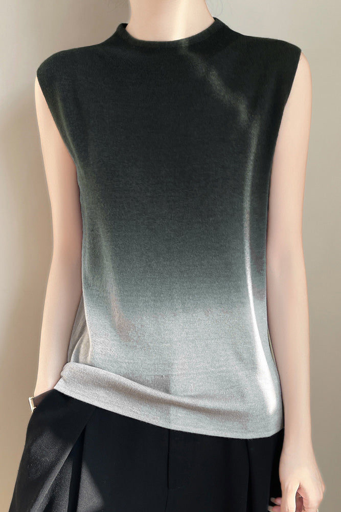 Minimalist Gradient Knit Vest - liwisi