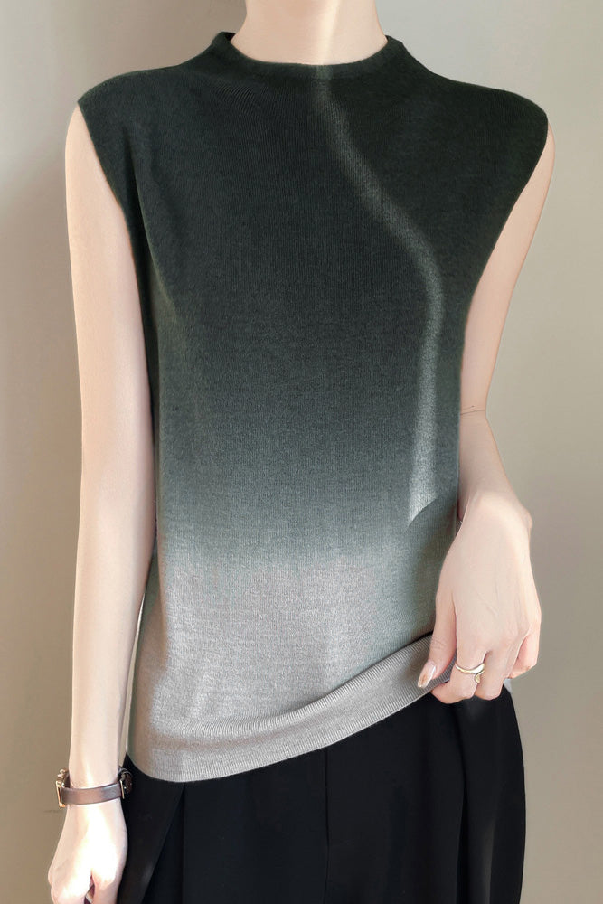 Minimalist Gradient Knit Vest - liwisi