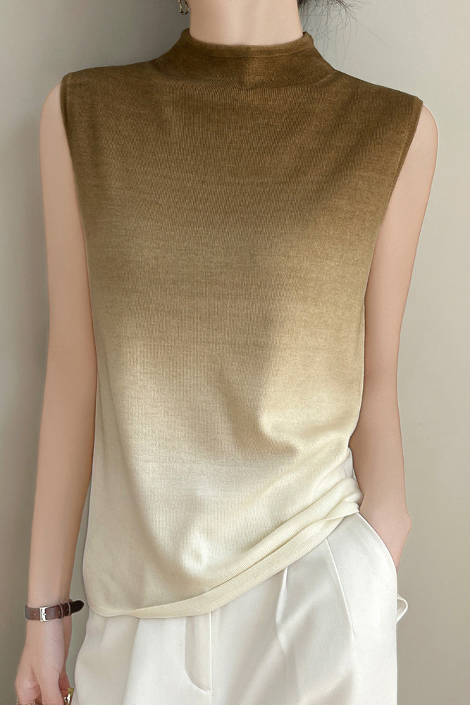 Minimalist Gradient Knit Vest - liwisi