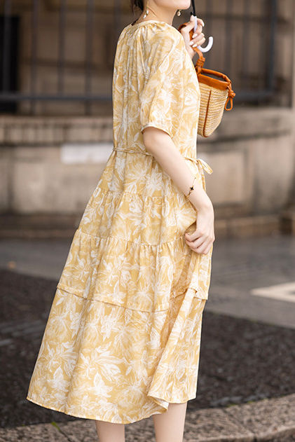 French-Style Elegant Printed Dress - liwisi
