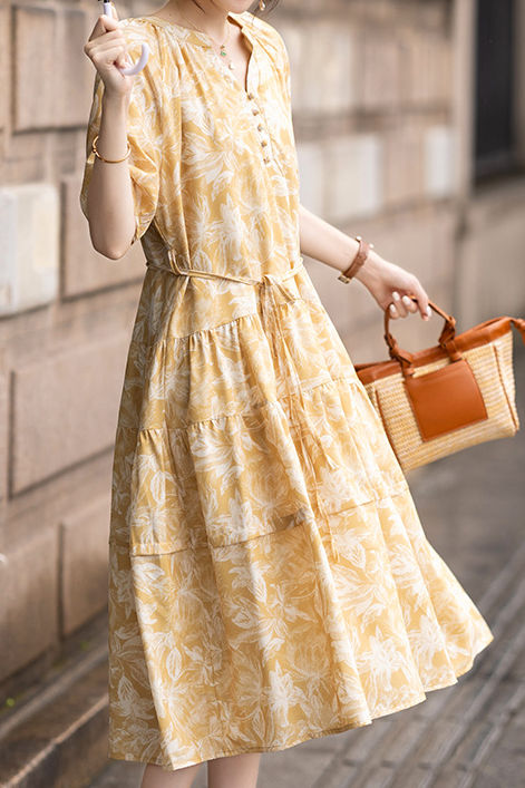 French-Style Elegant Printed Dress - liwisi