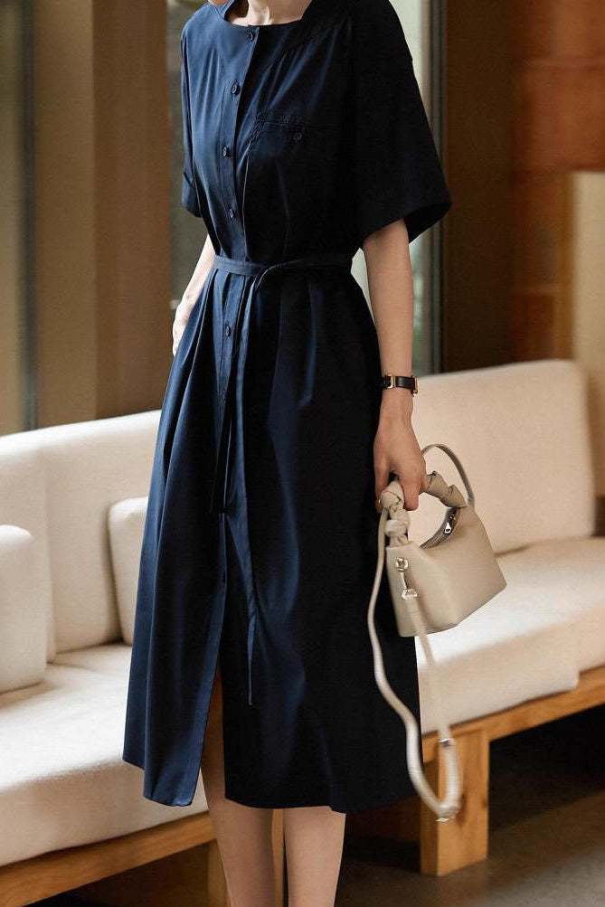French-Temperament Square-Neck Dress - liwisi