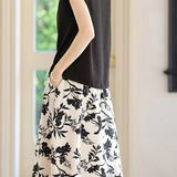 Stylish Short-Sleeve Printed Skirt Two-Piece Set - liwisi