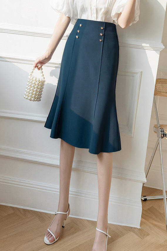 Elegant Office-Ready High-Waist Mermaid Skirt - liwisi