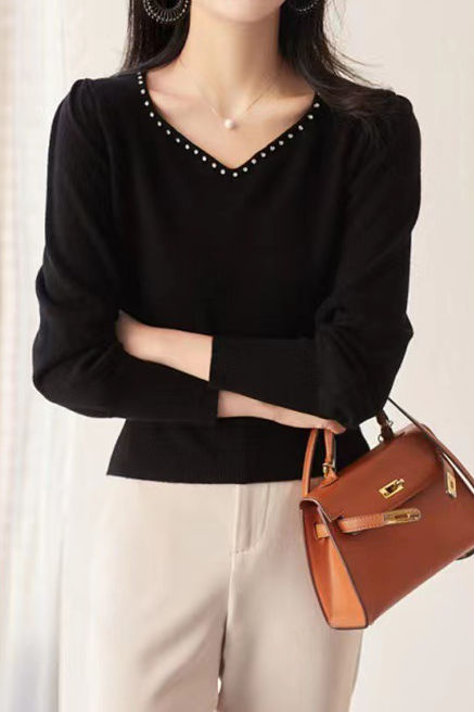 Early Autumn French-Style Elegant Knit Top - liwisi