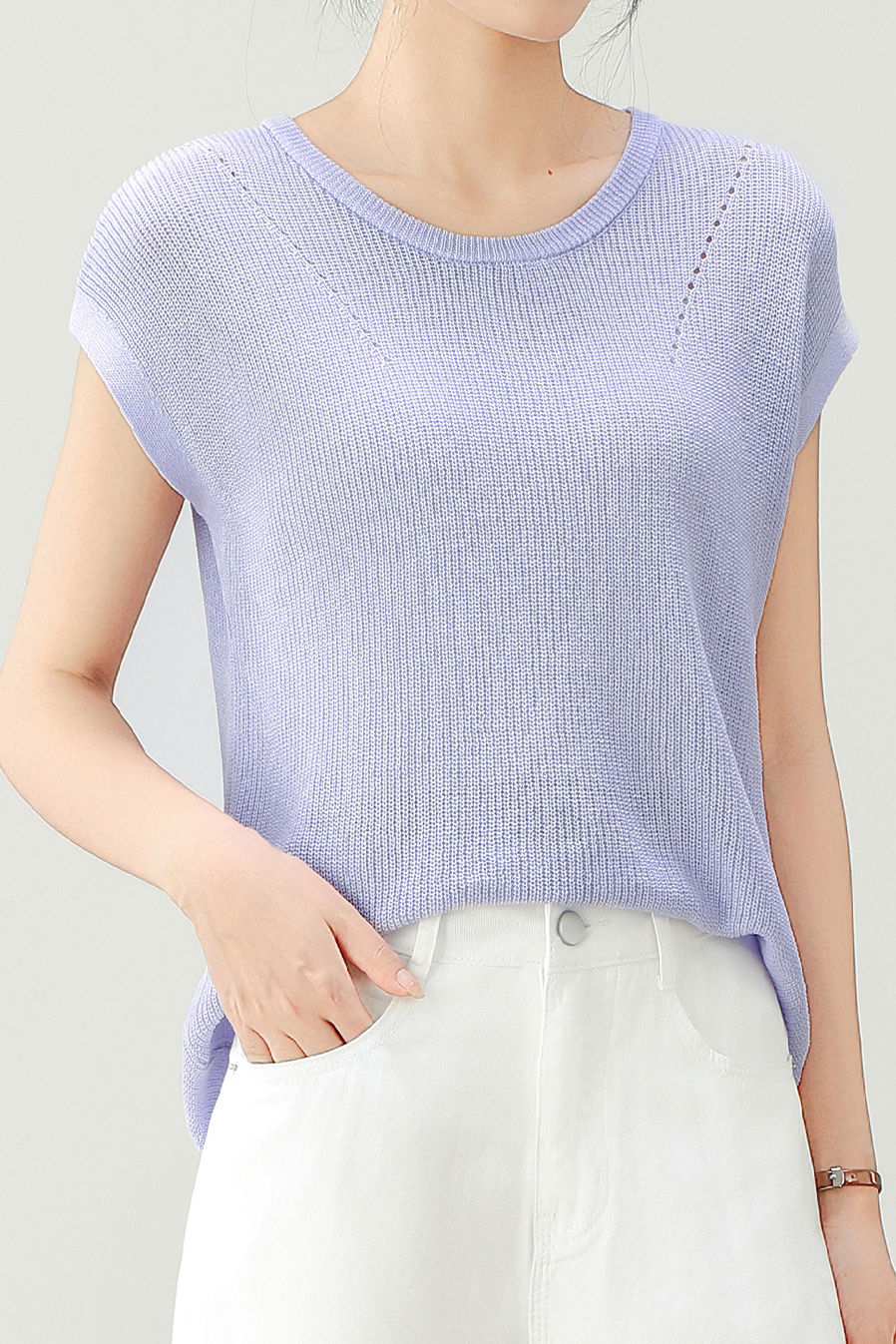 Simple Solid Color Elegant Knit Sweater - liwisi