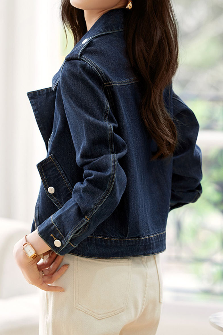 Fashionable Versatile Denim Jacket - liwisi