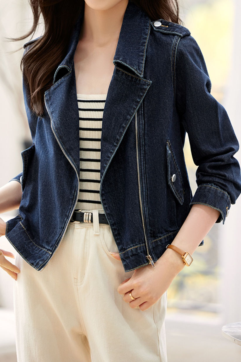 Fashionable Versatile Denim Jacket - liwisi