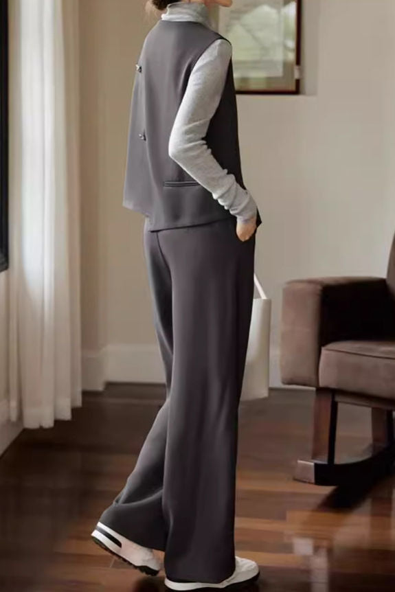 Stylish Vest and Trousers Two-Piece Set - liwisi