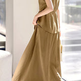 Minimalist Shirt and Skirt Two-Piece Set - liwisi