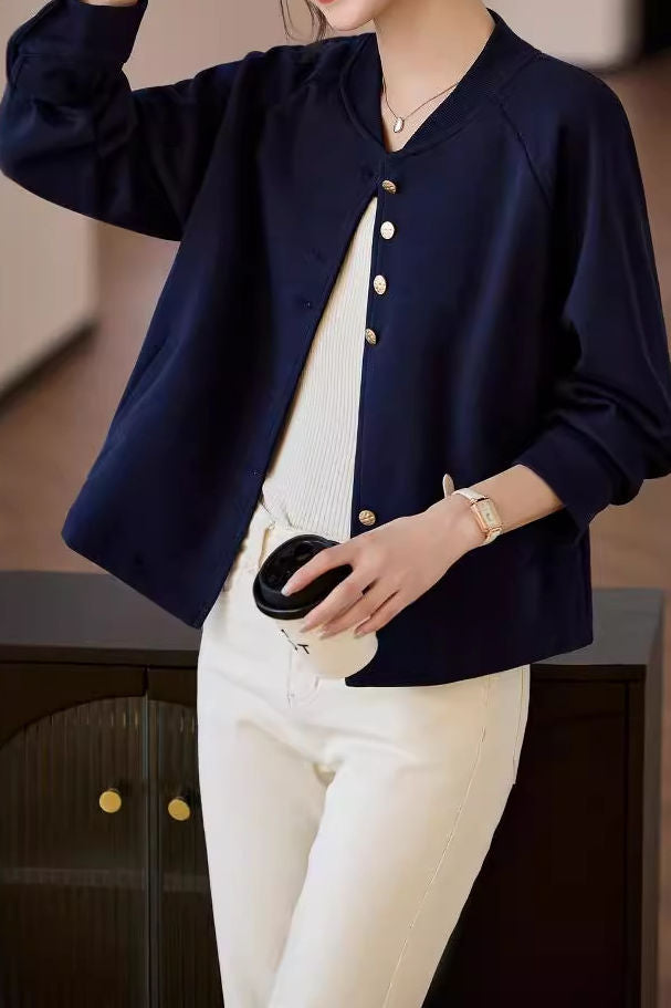 Stylish Versatile Baseball Jacket - liwisi