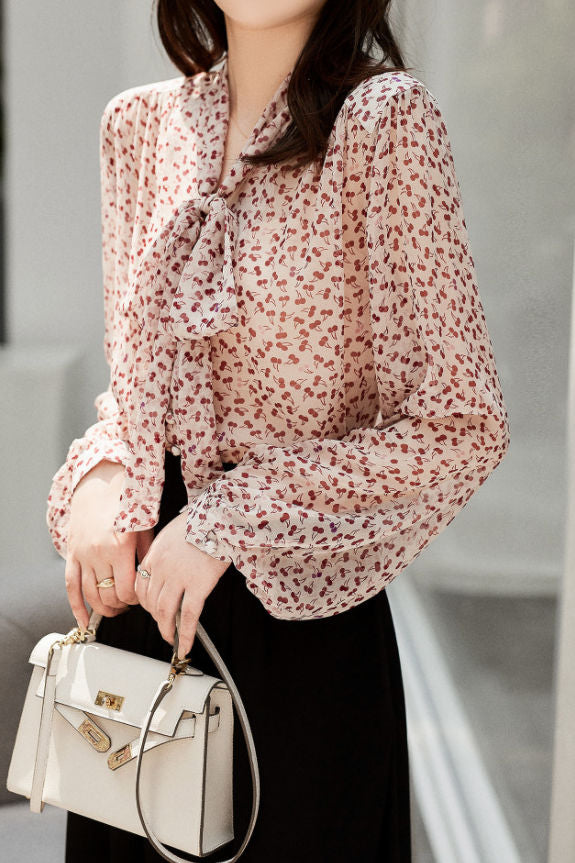 Fashionable elegant commuting floral shirt - liwisi