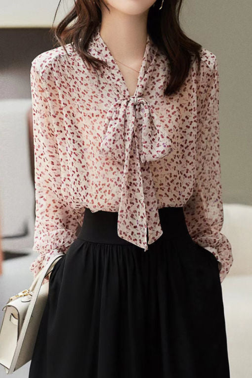 Fashionable elegant commuting floral shirt - liwisi