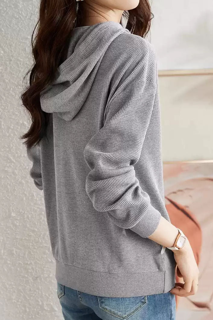 Fashionable casual color-block hoodie - liwisi