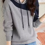 Fashionable casual color-block hoodie - liwisi