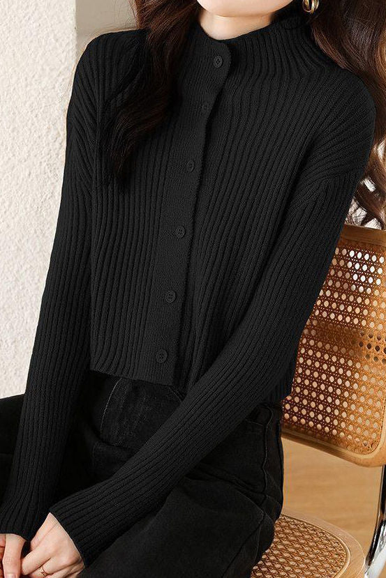Fashionable casual semi-high neck sweater - liwisi
