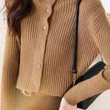 Fashionable casual semi-high neck sweater - liwisi