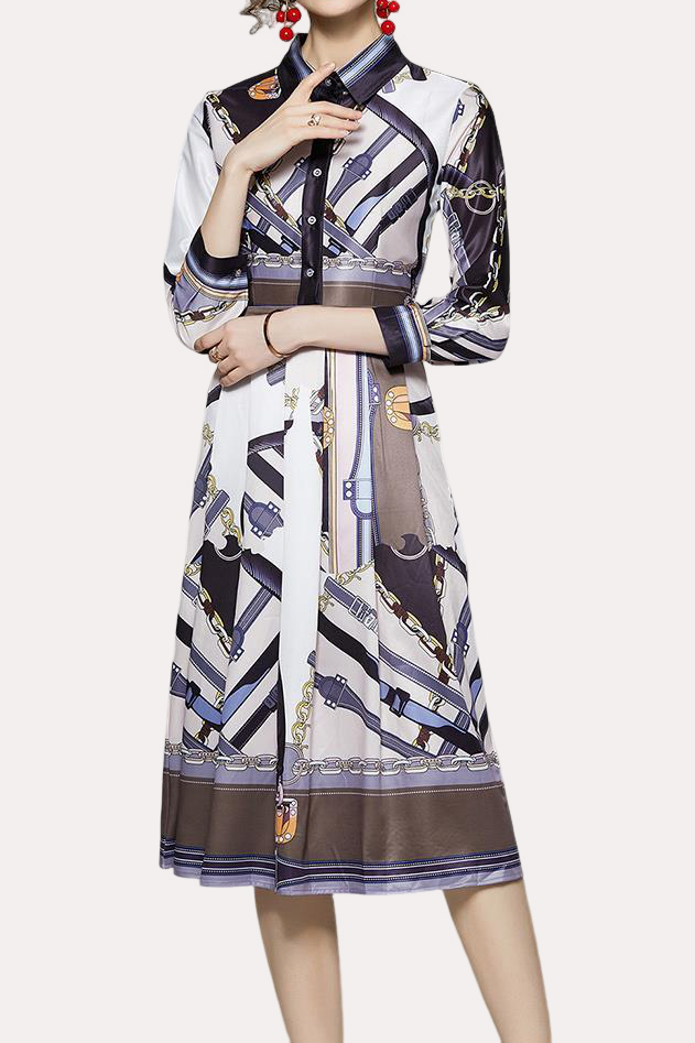 Early Autumn Trendy Printed Dress - liwisi