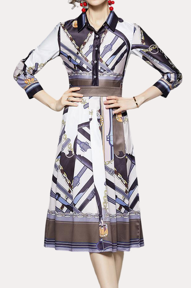Early Autumn Trendy Printed Dress - liwisi