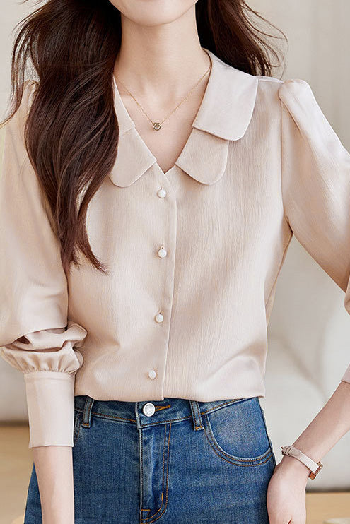 French-style Simple Long-sleeve Shirt - liwisi