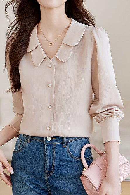 French-style Simple Long-sleeve Shirt - liwisi
