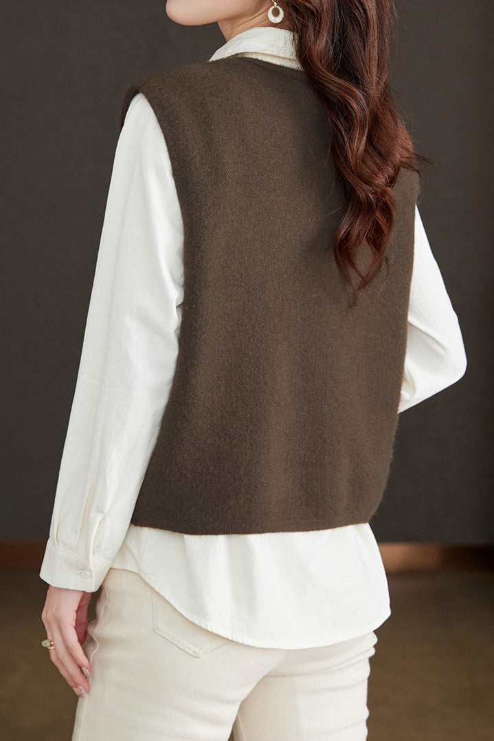 Early Autumn Versatile Sleeveless Knit Vest - liwisi