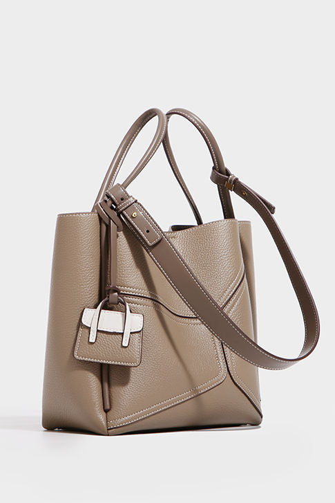 Simple Office Spliced Large-Capacity Tote Bag - liwisi