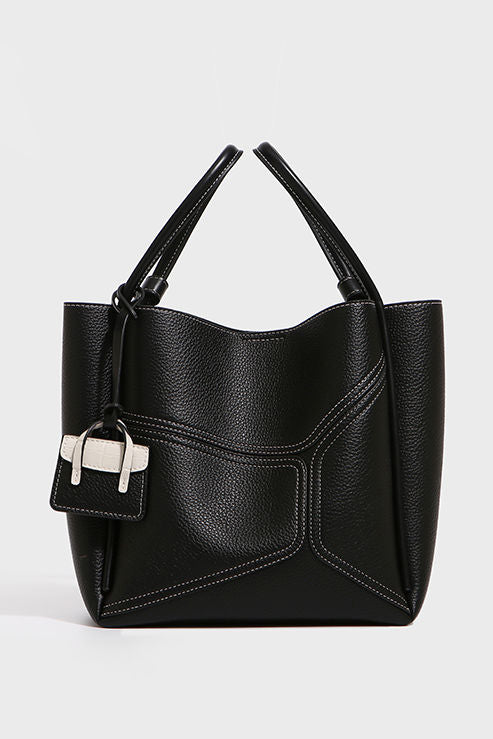 Simple Office Spliced Large-Capacity Tote Bag - liwisi