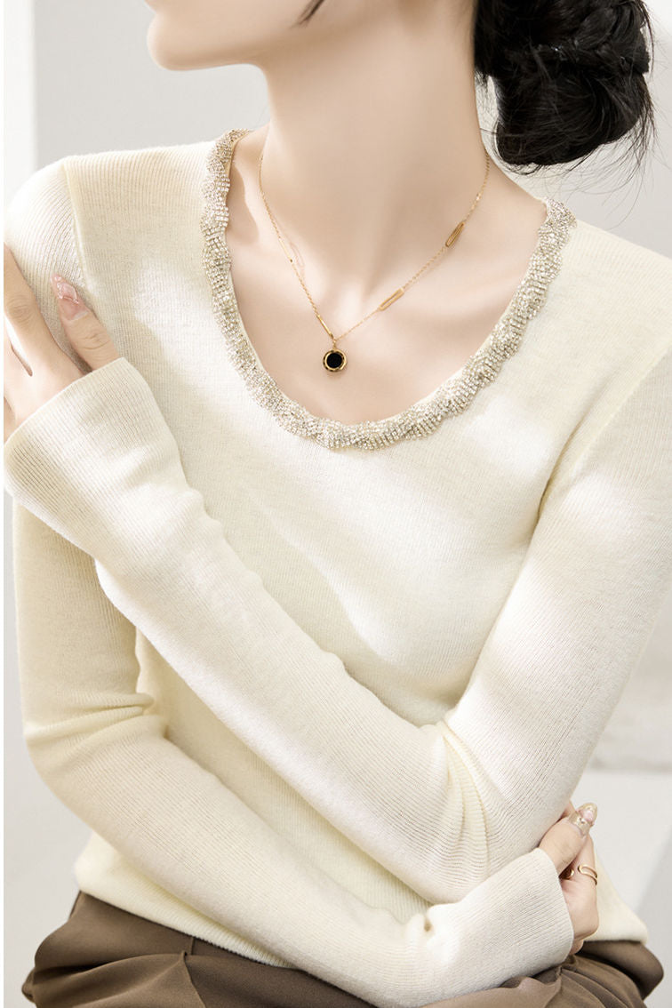 Early Autumn Diamond Chain Knitwear - liwisi