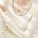 Early Autumn Diamond Chain Knitwear - liwisi