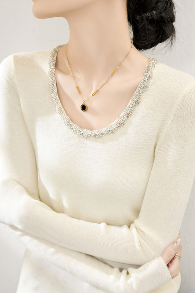 Early Autumn Diamond Chain Knitwear - liwisi