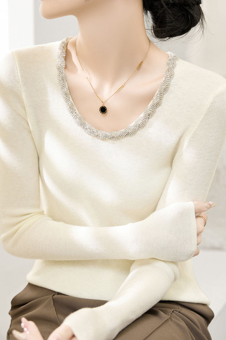 Early Autumn Diamond Chain Knitwear - liwisi