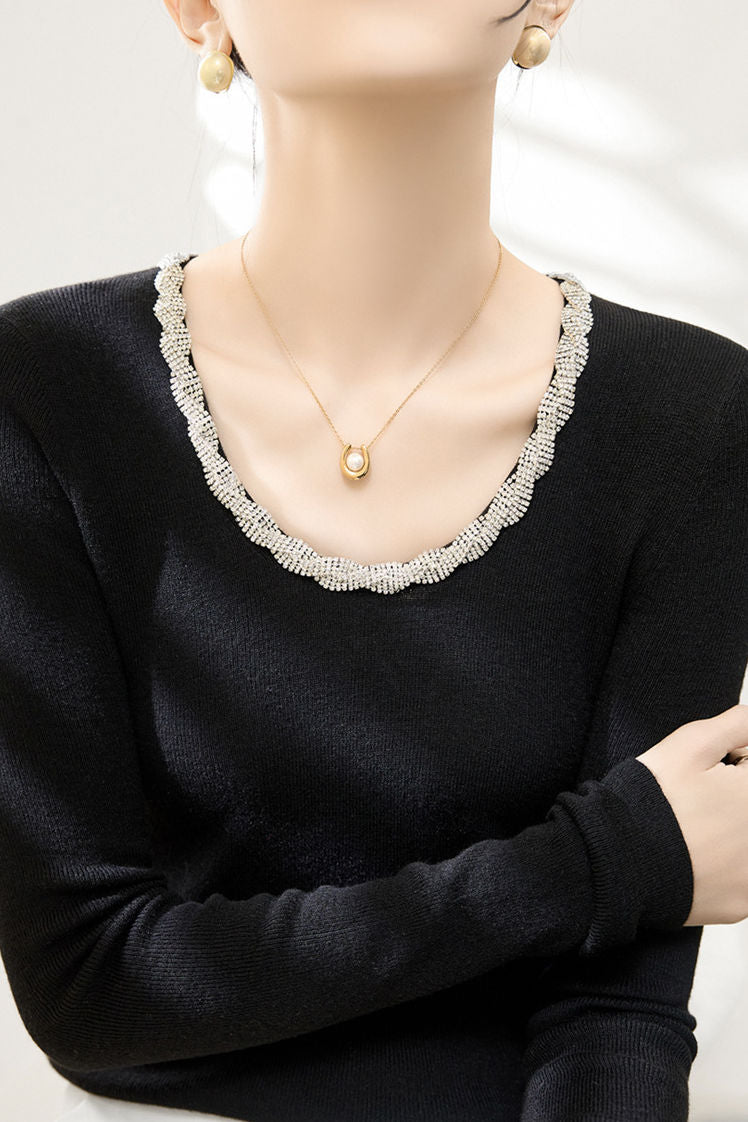 Early Autumn Diamond Chain Knitwear - liwisi