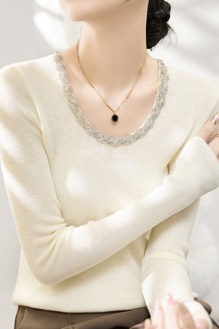 Early Autumn Diamond Chain Knitwear - liwisi