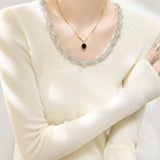 Early Autumn Diamond Chain Knitwear - liwisi