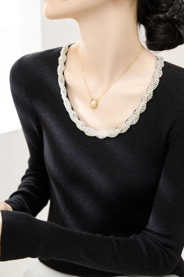 Early Autumn Diamond Chain Knitwear - liwisi