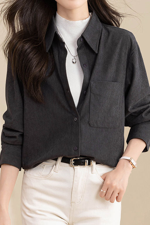 Casual Temperament Corduroy Shirt - liwisi