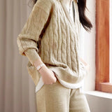 Slouchy Casual Top & Wide-Leg Pants Two-Piece Set - liwisi