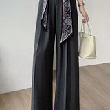 Elegant Commuter Wide-Leg Suit Pants - liwisi
